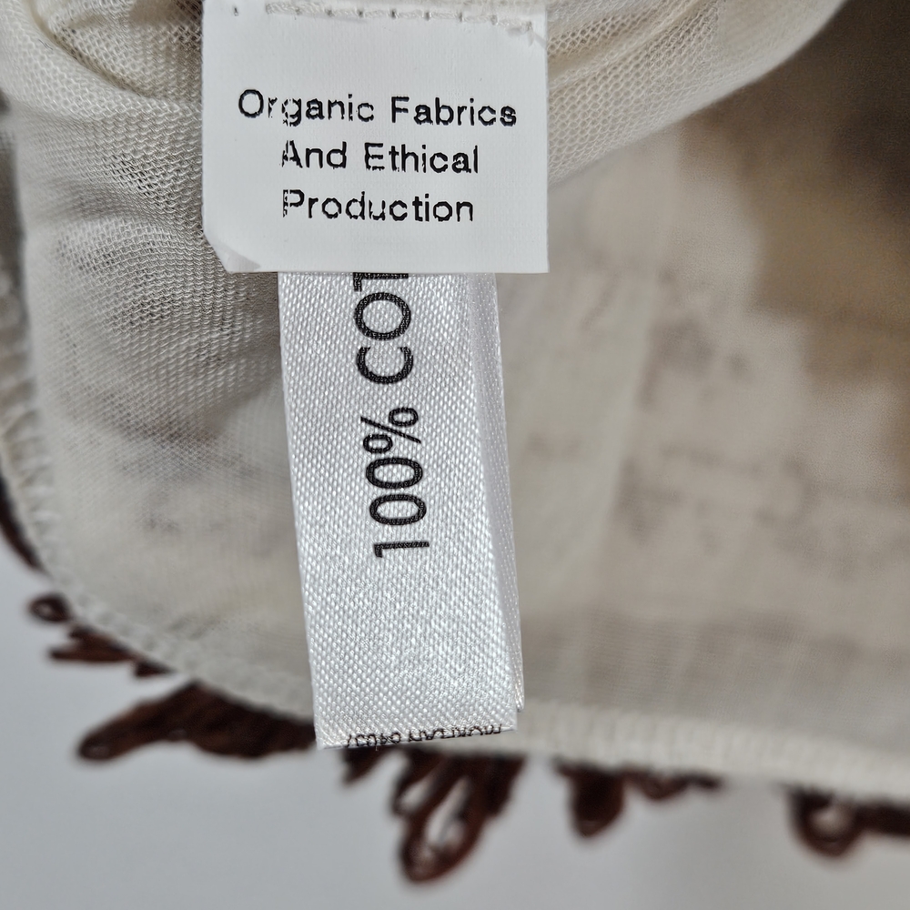 Women's Cream and Brown Top - Picture 5 of 6